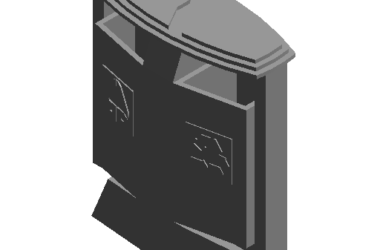 BIM资料|Revit族库-商业街垃圾桶.rfa-BIM建筑网