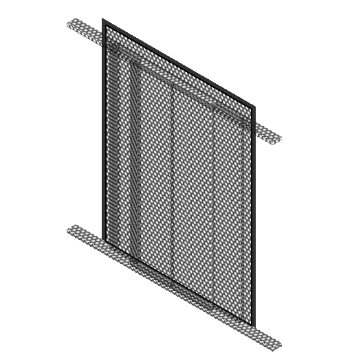 BIM资料|Revit族库-四折中分门电梯.rfa