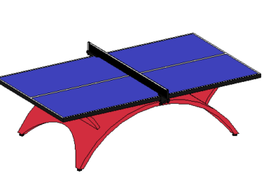 BIM资料|Revit族库-乒乓球桌.rfa-BIM建筑网