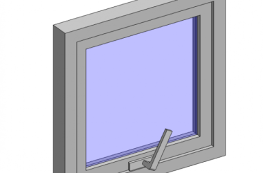 BIM资料|Revit族库-铝合金中悬窗.rfa-BIM建筑网