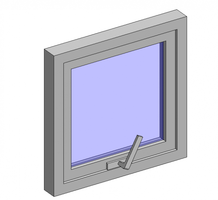 BIM资料|Revit族库-铝合金中悬窗.rfa