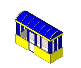 BIM资料|Revit族库-工程结构亭.rfa-BIM建筑网