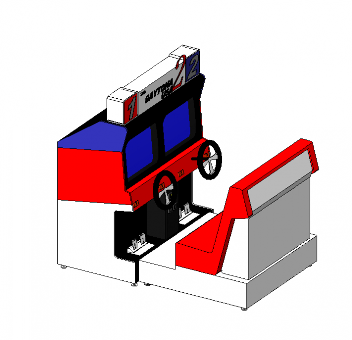 BIM资料|Revit族库-世嘉赛车电玩机.rfa