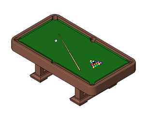 BIM资料|Revit族库-台球桌.rfa-BIM建筑网