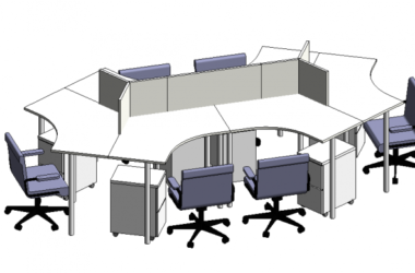 BIM资料|Revit族库-办公桌2.rfa-BIM建筑网