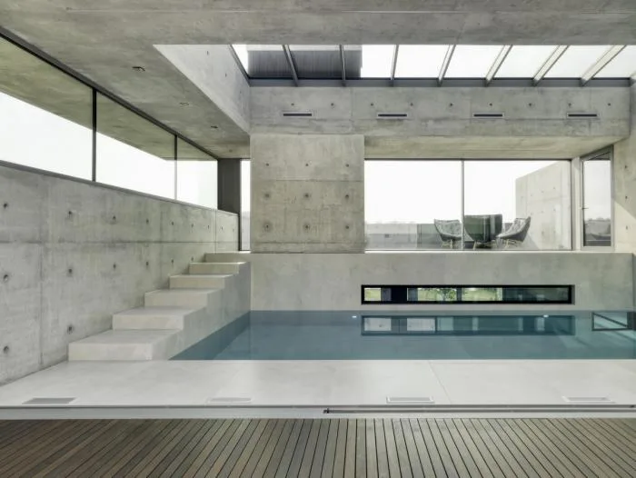 BIM建筑|水与混凝土协奏出的生命之歌：22º 别墅 / Dreessen Willemse Architecten