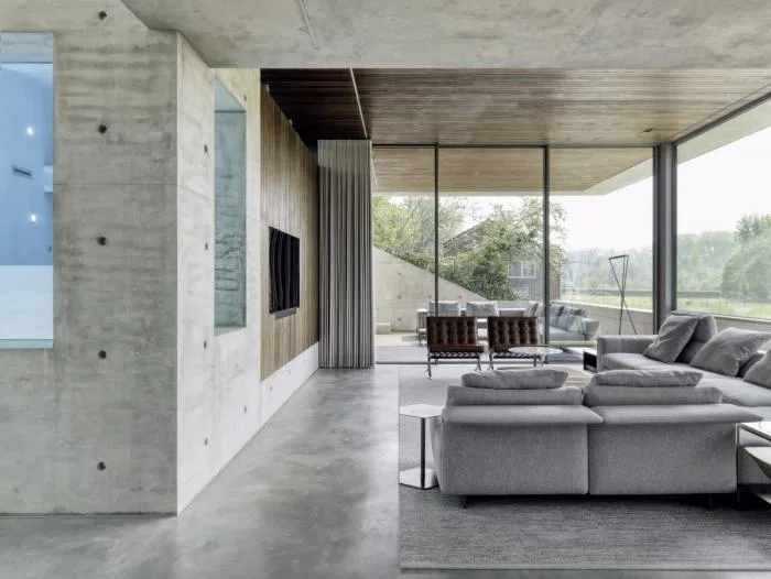 BIM建筑|水与混凝土协奏出的生命之歌：22º 别墅 / Dreessen Willemse Architecten