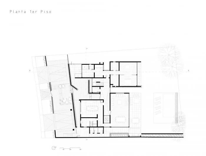 BIM建筑|嵌入场地的巨石：Cerro la Cruz住宅 / Turner Arquitectos