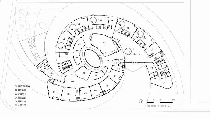 BIM建筑|一只静躺于海边的“海螺城堡”：大孚双语幼儿园 / 上海思序建筑规划设计