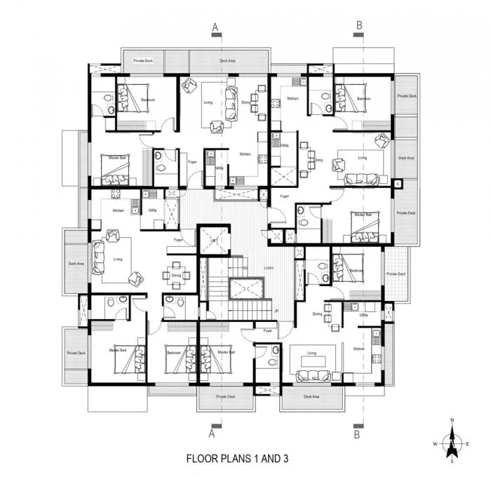 BIM建筑|富有动感的雕塑：印度“森林”公寓 / The Purple Ink Studio