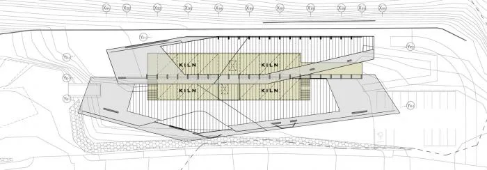 BIM建筑|混凝土几何架构而成的“游戏工具”：上东木炭桑拿屋 / studio_suspicion