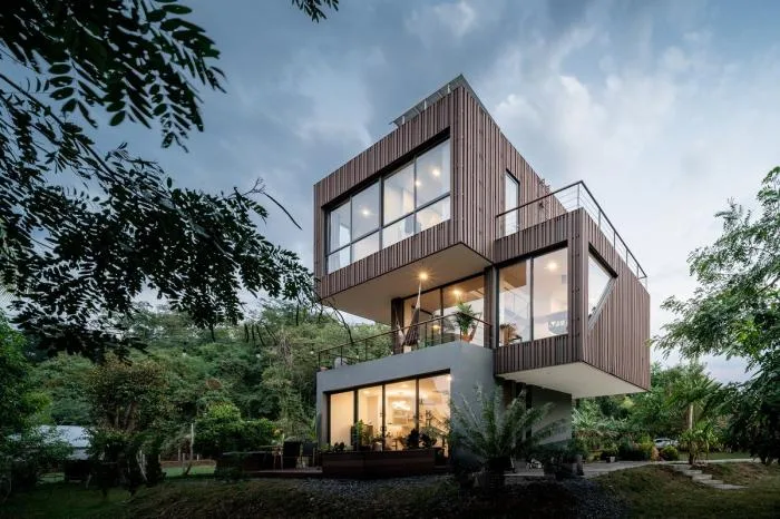 BIM建筑|群山环抱中的雕塑：MHS住宅 / ASWA