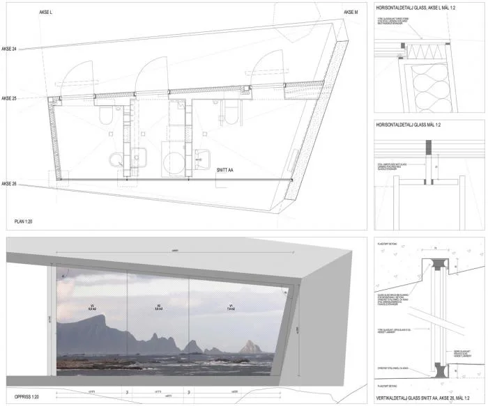 BIM建筑|在折叠混凝土上观海：错乱岩层上的游客中心 / MORFEUS arkitekter