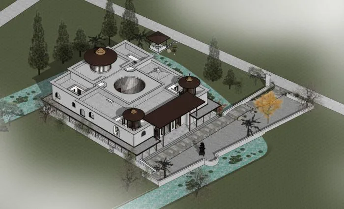 BIM建筑|于空灵之处，觅得静修：江苏扬州观音院 / 上海善祥建筑设计