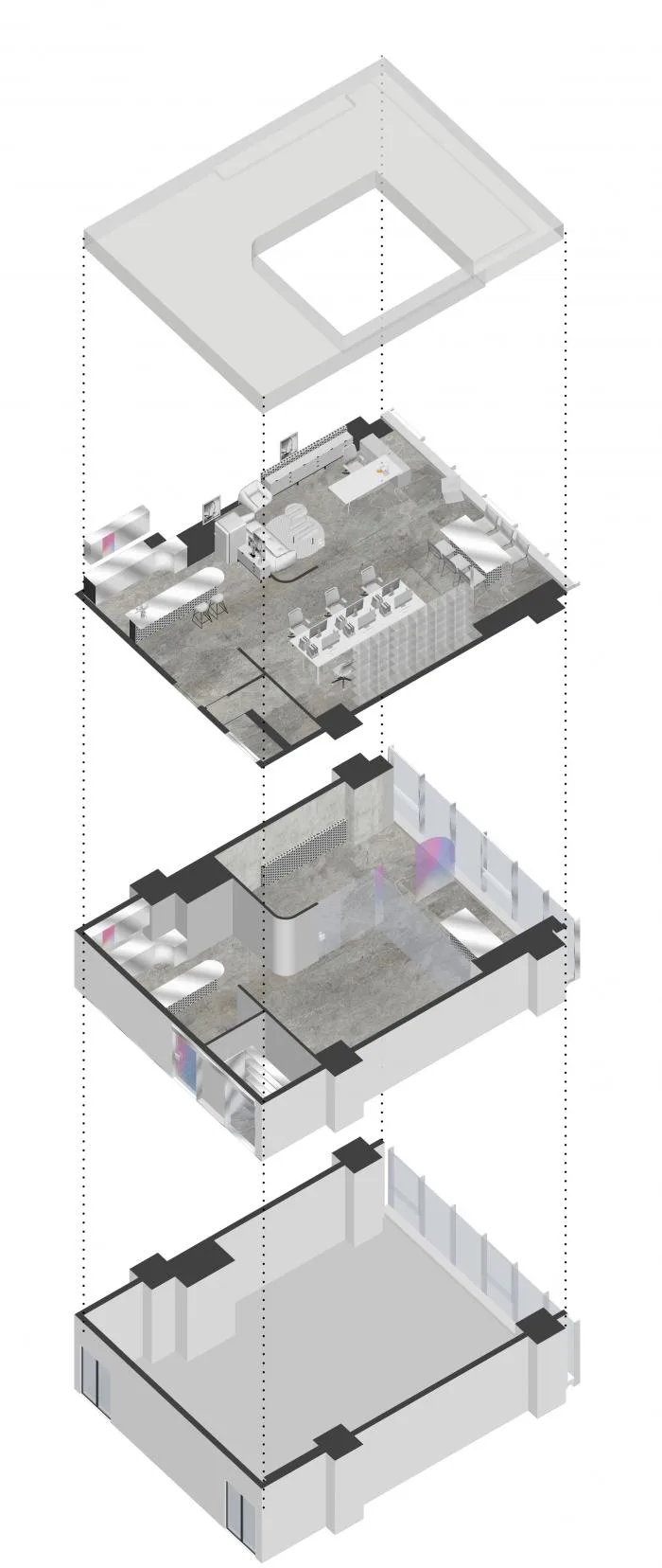 BIM建筑|一次与材质的对话，将回忆延续的空间之旅 / 卧野空间设计事务所