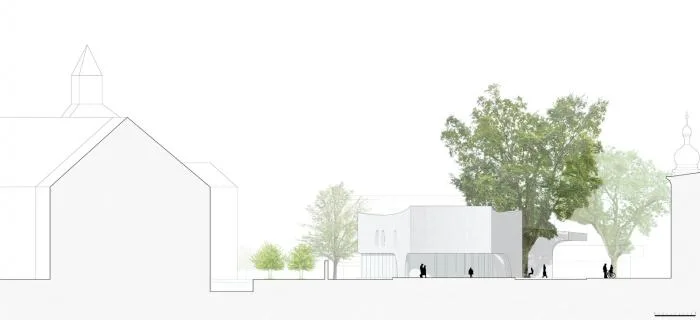 BIM建筑|融合古典，调皮地飞动——环抱老树的游客中心 / MoDusArchitects