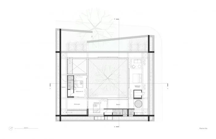 BIM建筑|未完成的废墟感——墨西哥八梁宅 / Covachita Taller