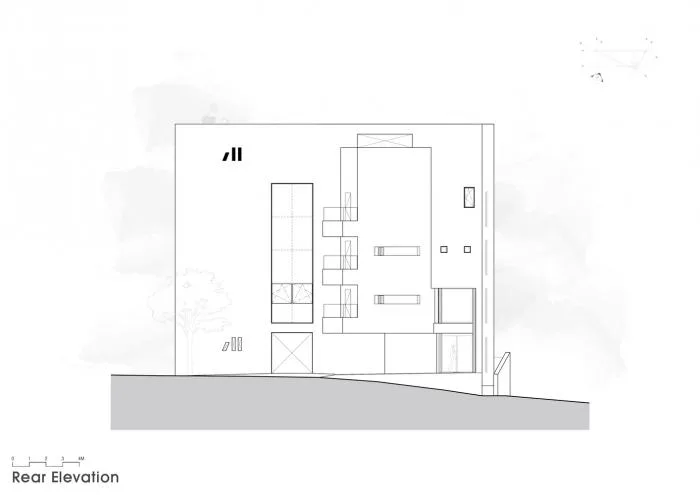 BIM建筑|混凝土构筑的抽象几何空间：Atelier 11办公楼 / Atelier 11