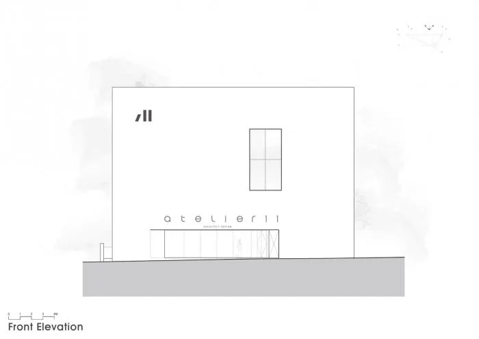 BIM建筑|混凝土构筑的抽象几何空间：Atelier 11办公楼 / Atelier 11