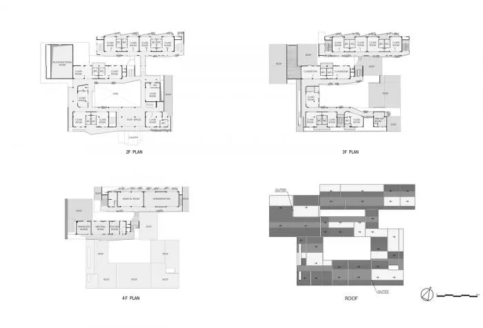 BIM建筑|五彩斑斓，互相嵌套的“山坡‘幼儿园 / 1+1>2
