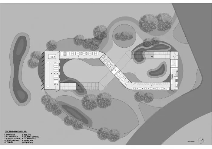 BIM建筑|无穷符号“∞”：大诺伊达咖啡吧兼学生中心 / RJDL