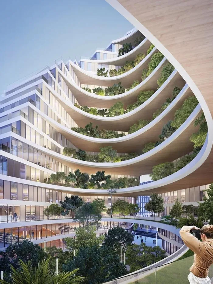 BIM建筑|绿植爬满“山峰”——阿尔巴尼亚Ekspozita大楼 / Mario Cucinella