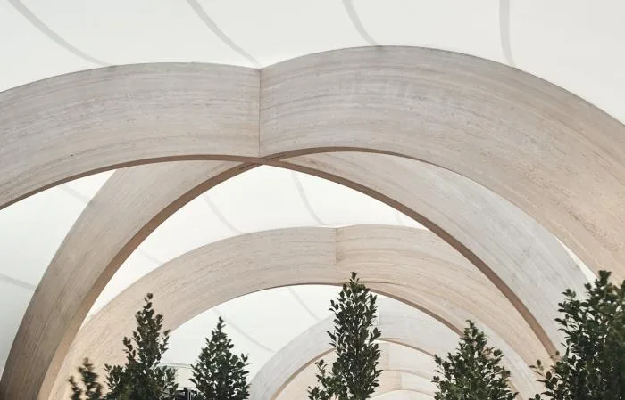 BIM建筑|查德斯通拱形新地标：“The Link”步行道 / Make Architects
