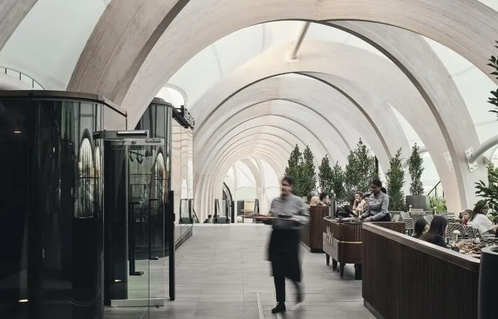 BIM建筑|查德斯通拱形新地标：“The Link”步行道 / Make Architects