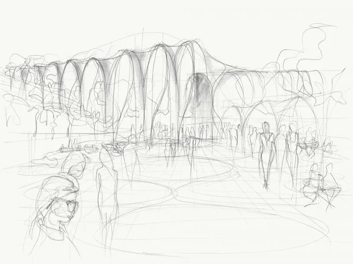 BIM建筑|查德斯通拱形新地标：“The Link”步行道 / Make Architects