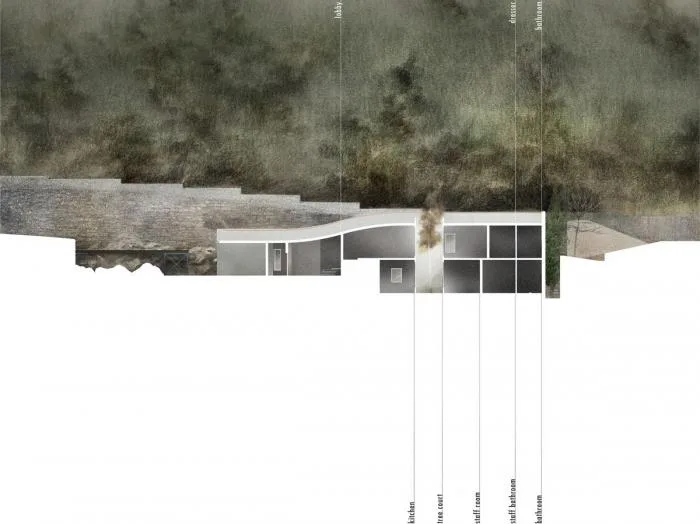 BIM建筑|粗野之中，宁静地消隐，喜马拉雅山间坡道小屋 / Ant Studio