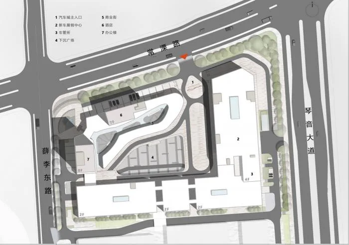 BIM建筑|极速车王的起点——天益国际汽车城 / 三益建筑设计