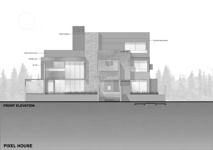 BIM建筑|“像素”住宅 / The Grid Architects