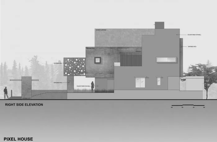 BIM建筑|“像素”住宅 / The Grid Architects