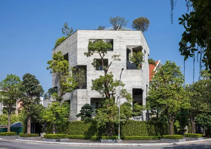 BIM建筑|居于丛林之间：越南“五角平面”树屋 / 武重义建筑事务所
