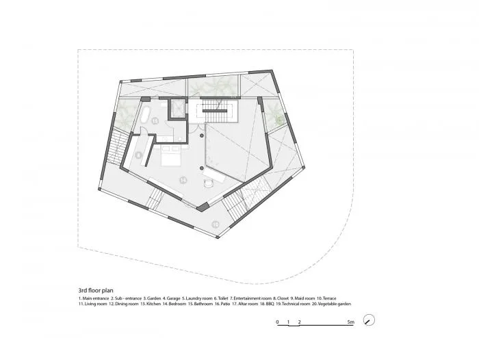 BIM建筑|居于丛林之间：越南“五角平面”树屋 / 武重义建筑事务所