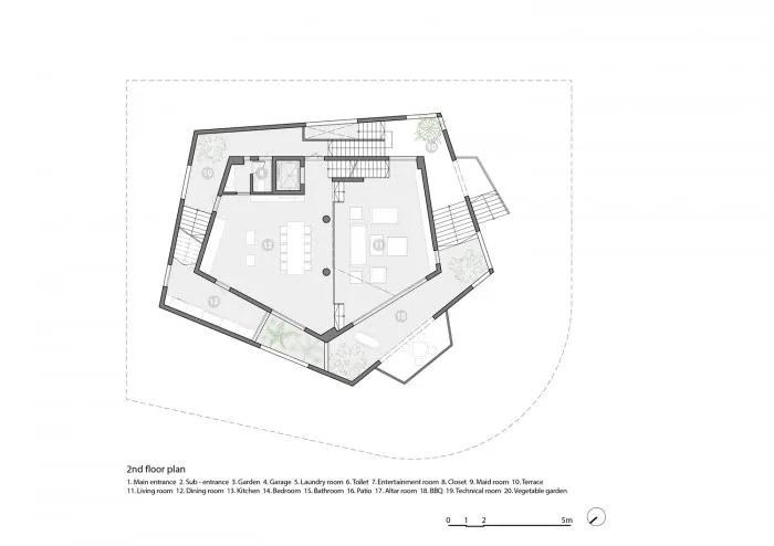 BIM建筑|居于丛林之间：越南“五角平面”树屋 / 武重义建筑事务所