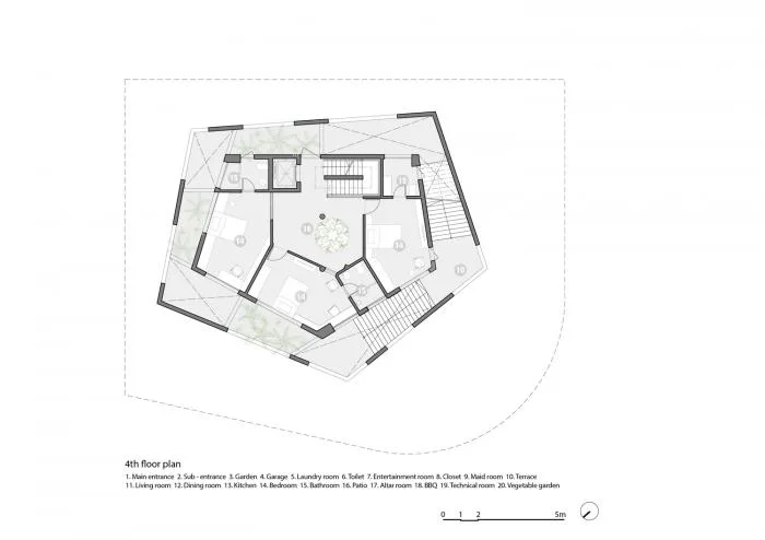 BIM建筑|居于丛林之间：越南“五角平面”树屋 / 武重义建筑事务所