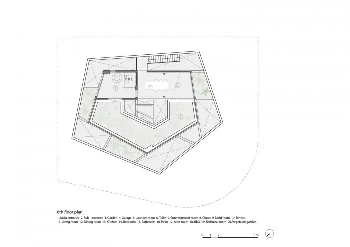 BIM建筑|居于丛林之间：越南“五角平面”树屋 / 武重义建筑事务所