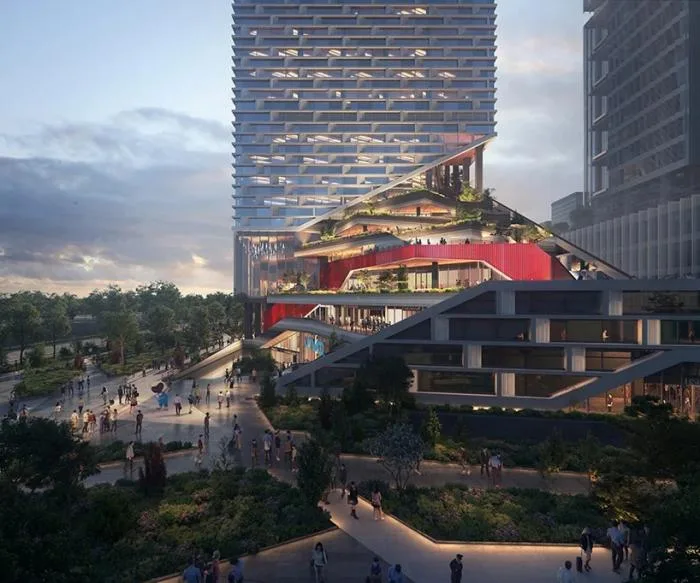 BIM建筑|vivo总部办公楼，螺旋花园露台环绕而上 / NBBJ