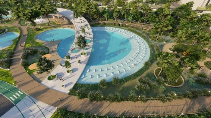 BIM建筑|河岸的“自然驿站”：蚕室区汉江市民公园天然游泳池 / 佰筑建筑+Carve