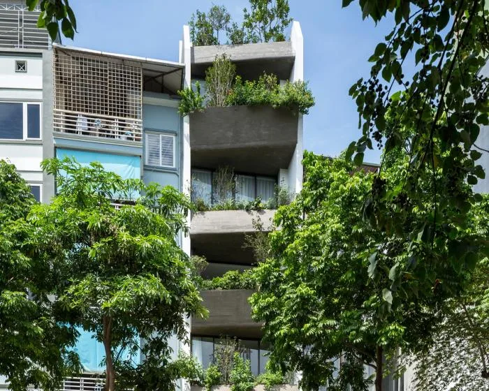 BIM建筑|错动“跳舞”的空中花园：越南联排住宅
