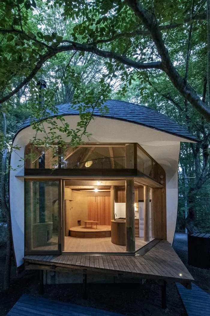 BIM建筑|可爱俏皮，森林中的壳型土屋