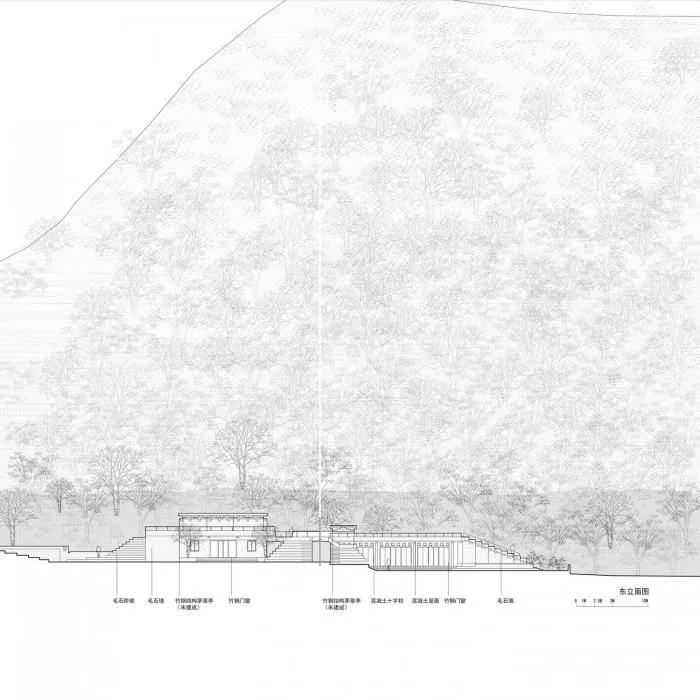 BIM建筑|匍匐于山脚下的巨石：楼纳露营服务中心 / 李兴钢工作室