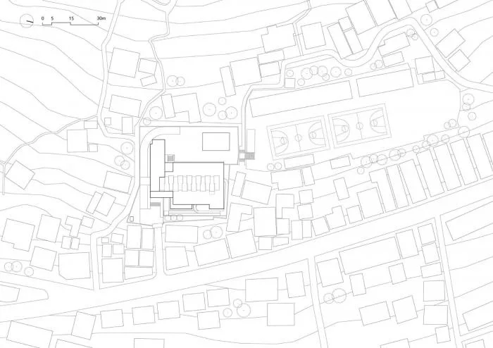BIM建筑|地形关系的表达：乌斯河镇中心幼儿园 / 东意建筑