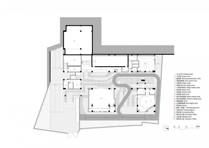 BIM建筑|地形关系的表达：乌斯河镇中心幼儿园 / 东意建筑