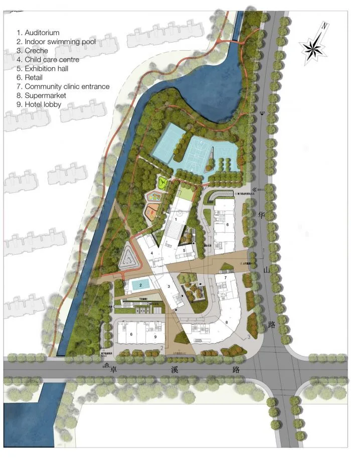 BIM建筑|自由演绎的围合式庭院：南京浦口文化中心 / BAU建筑与城市设计事务所