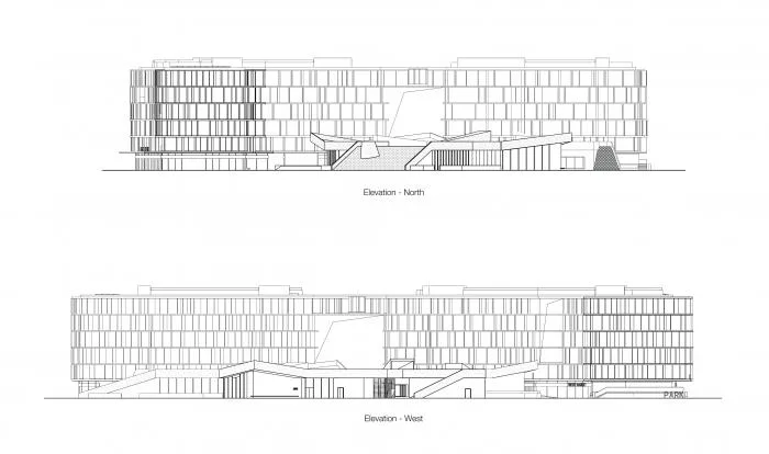 BIM建筑|自由演绎的围合式庭院：南京浦口文化中心 / BAU建筑与城市设计事务所