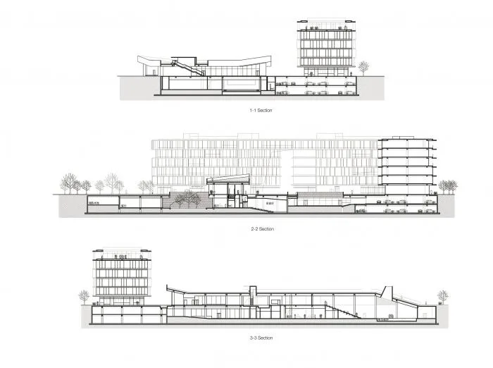 BIM建筑|自由演绎的围合式庭院：南京浦口文化中心 / BAU建筑与城市设计事务所