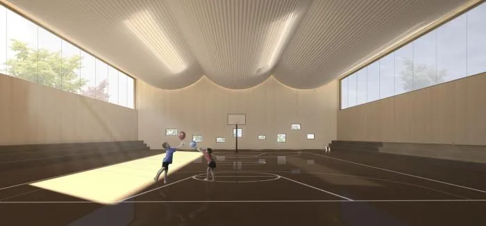 BIM建筑|捷克 LOŠBATES 小学设计竞标方案：延续 - 渗透 - 共享 / 平时建筑事务所