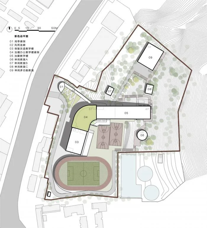 BIM建筑|校园再生，半山半校：云南玉溪生态实验小学 / 思序设计